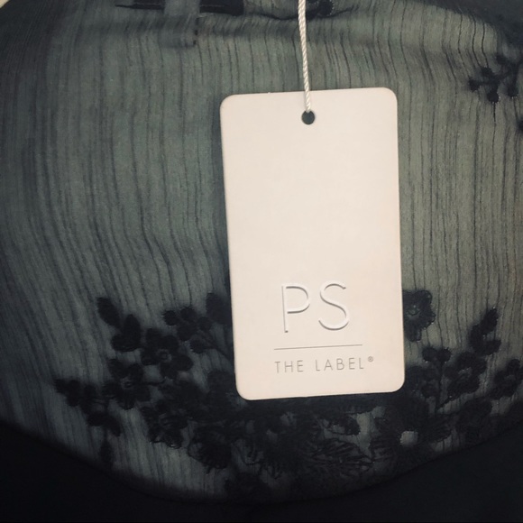 BLACK RUFFLE LACE ORGANZA SWING DRESS SIZE MED - Picture 14 of 14